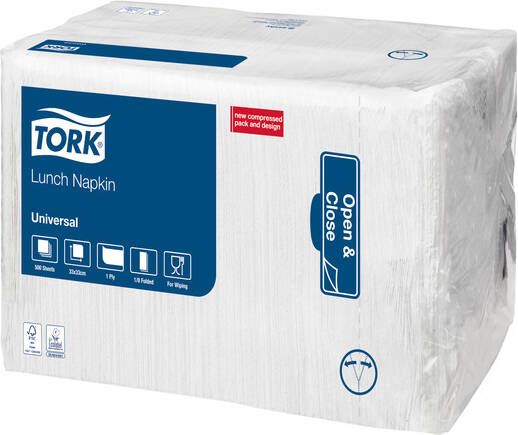 Tork Servetten 509308 Universal 1laags 32x33cm 500st.