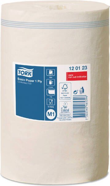 Tork Universal Basic Mini poetspapier centerfeed 1-laags systeem M1 wit doos van 11 rollen