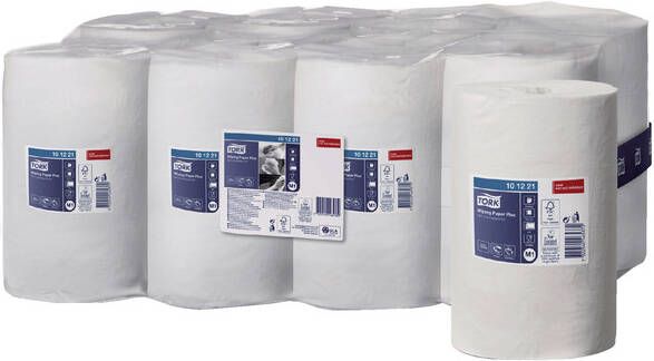 Tork Poetspapier Wiping plus minirol M1 2 laags centerfeed 74 9m wit 101221 - Foto 3