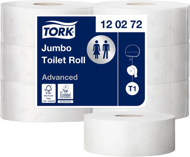 Tork Toiletpapier Jumbo T1 advanced 2-laags 360m wit 120272