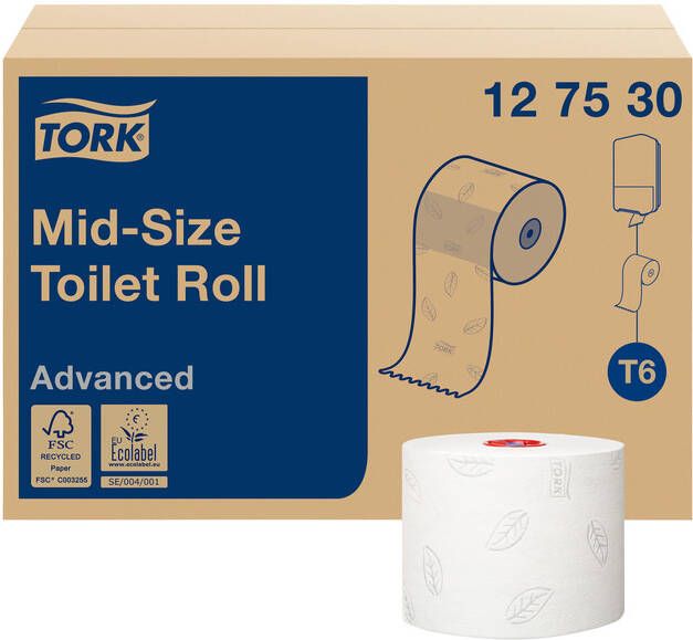 Tork Toiletpapier Mid-size T6 premium 2-laags 100m wit 127520