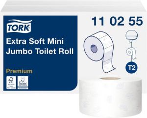 Tork Toiletpapier T2 110255 Premium 3laags 120m 600vel 12rollen