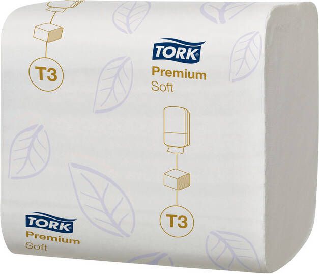 Tork Toiletpapier T3 zacht gevouwen premium 2-laags 252vel per bundel 114273 - Foto 1