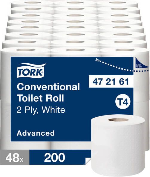 Tork Toiletpapier T4 advanced 2-laags 200vel wit 472161