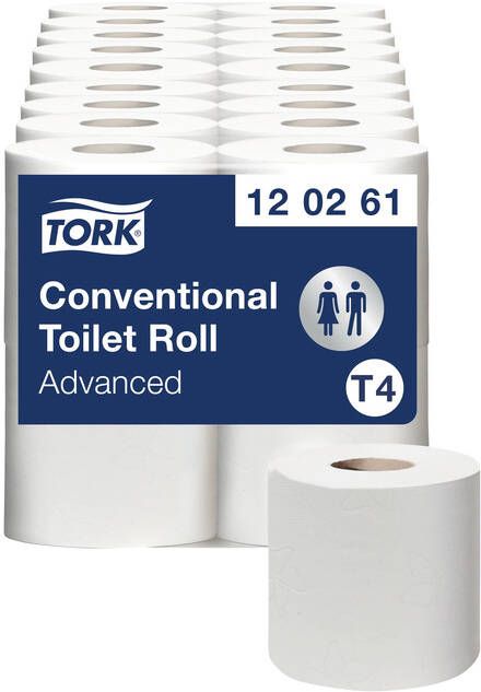 Tork Advanced toiletpapier 2 laags 496 vel systeem T4 wit pak van 4 rollen