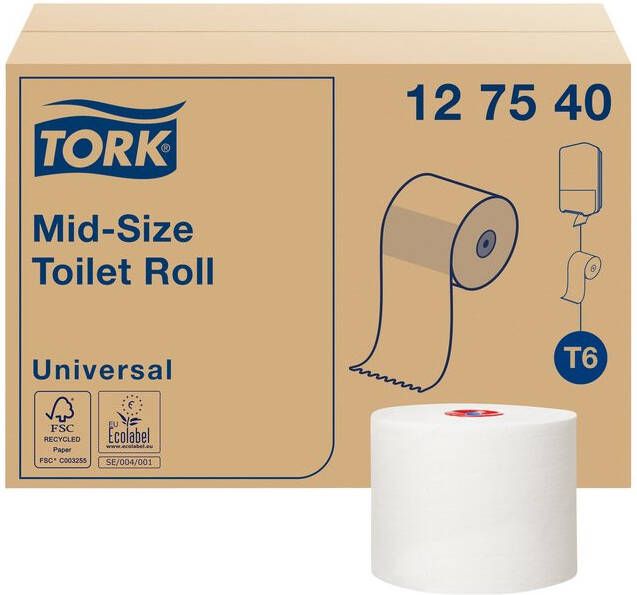 Tork Toiletpapier T6 127540 Universal 1laags 135m 27rollen