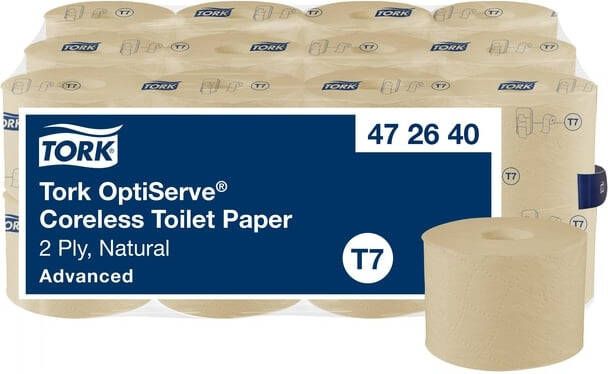 Tork Toiletpapier T7 Advanced Optiserve Coreless 2-laags 94m naturel 472640
