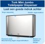 Tork Toiletpapierdispenser Image Lijn Mini jumborol T2 Image-Gesloten- rvs 460006 - Thumbnail 1