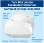 Tork Dispenser T2 555000 mini jumbo toiletpapierdispenser wit - Thumbnail 1
