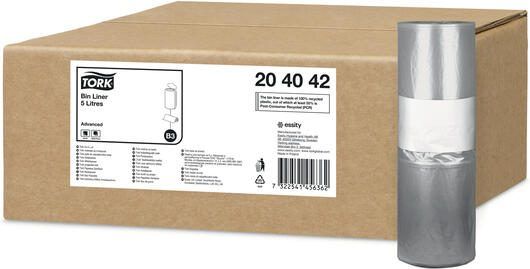 Tork Afvalzak B3 Advanced 33x40cm 5L transparant 204042 - Foto 2