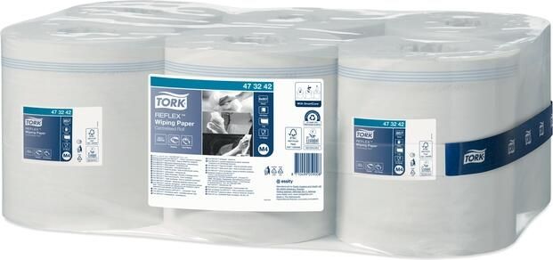 Tork Reflex Wiping poetspapier centerfeed 1-laags systeem M4 pak van 6 rollen - Foto 2