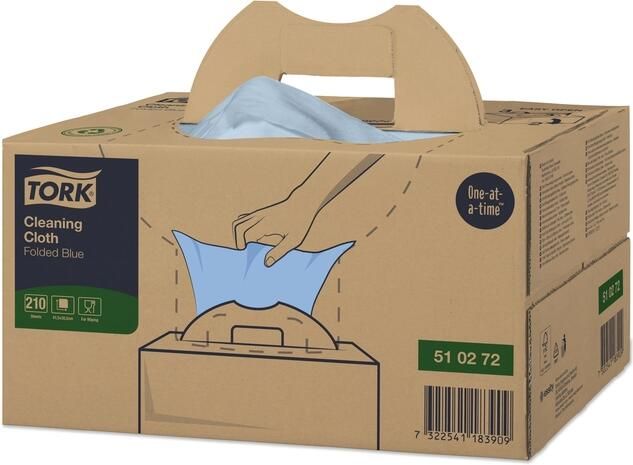 Tork Reinigingsdoek W7 Premium dispenserdoos 1-laags 210 vel blauw 510272