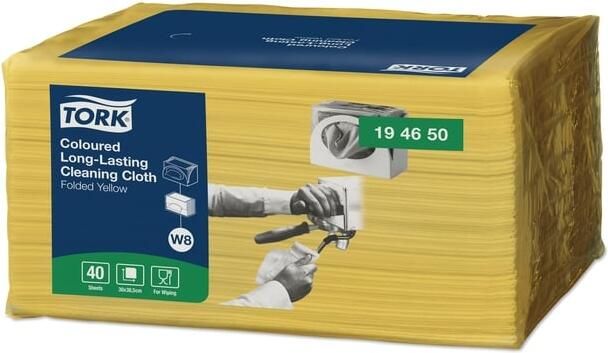 Tork Reiningingsdoek Long Lasting W8 multifunctioneel geel 194650 - Foto 4