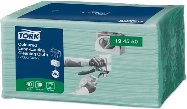 Tork Reinigingsdoek Long lasting W8 multifunctioneel groen 194550 - Foto 3