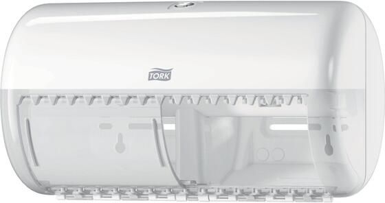 Tork Toiletpapierdispenser T4 Elevation twin verticaal wit 557000 - Foto 2