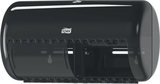 Tork Toiletpapierdispenser T4 Elevation twin verticaal zwart 557008 - Foto 2