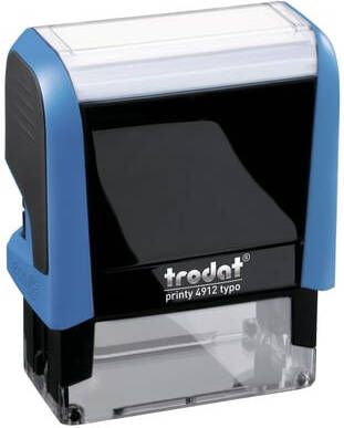 Trodat Tekststempel Printy 4912 Typo zw 4regels 46x17mm