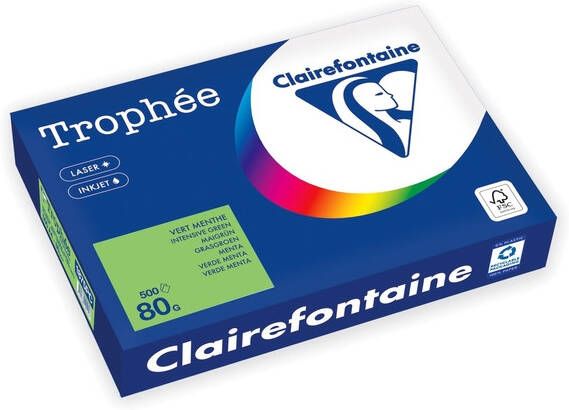 Clairefontaine Trophée Intens gekleurd papier A4 80 g 500 vel muntgroen