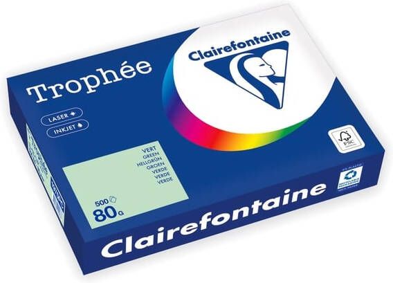 Clairefontaine Trophée gekleurd papier A4 80 g 500 vel groen