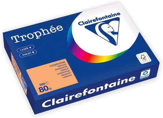 Clairefontaine Trophée gekleurd papier A4 80 g 500 vel oranje