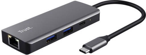 Trust Adapter DALYX 6-in-1 USB-C multipoort grijs