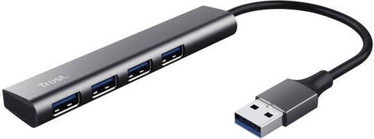 Trust Hub Halyx 4-port USB-A zilver