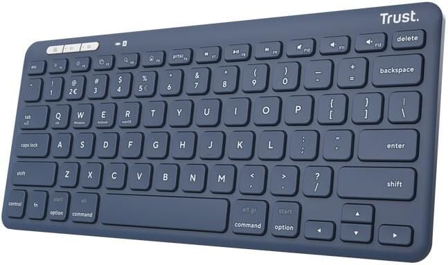 Trust Lyra toetsenbord Universeel RF-draadloos + Bluetooth QWERTY Amerikaans Engels Blauw
