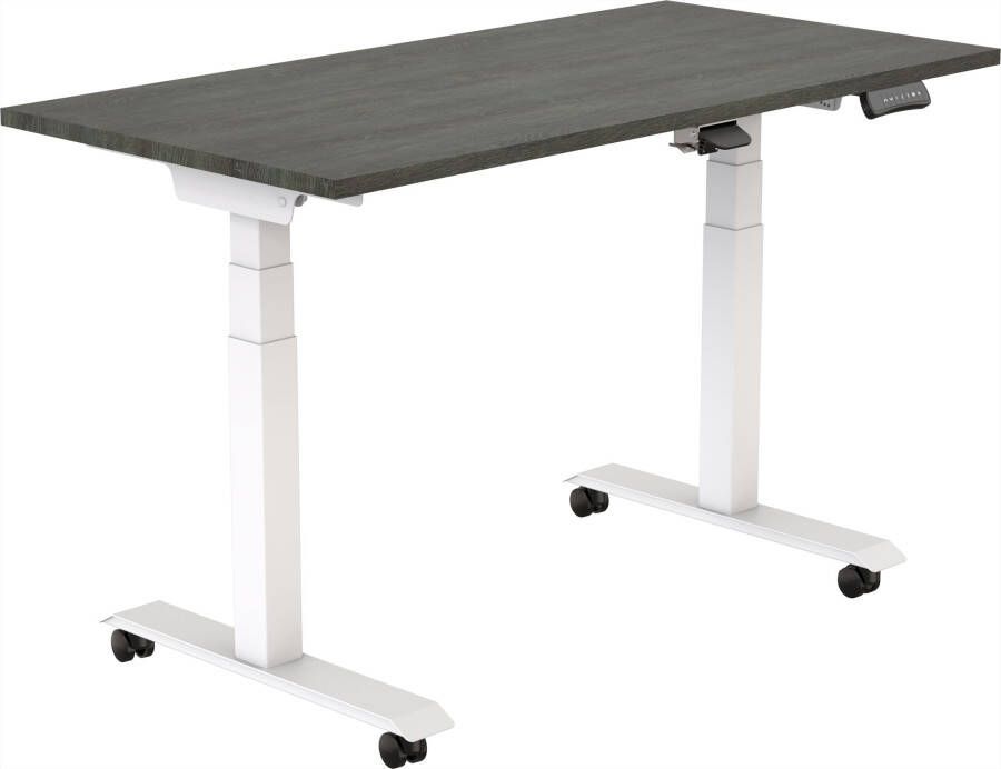 Tsherysh meubelen Elektrisch verstelbaar opklapbaar en verrijdbaar zit-sta bureau Tsherysh White Logan 140 x 80