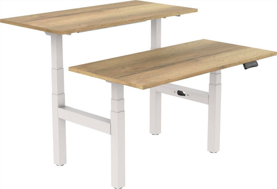 Tsherysh meubelen Elektrisch verstelbaar zit-sta bureau Tsherysh Bench White Naturel 140 x 80