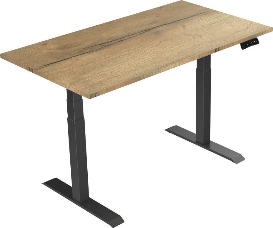 Tsherysh meubelen Elektrisch verstelbaar zit-sta bureau Tsherysh Deluxe Black Natural 180 x 80