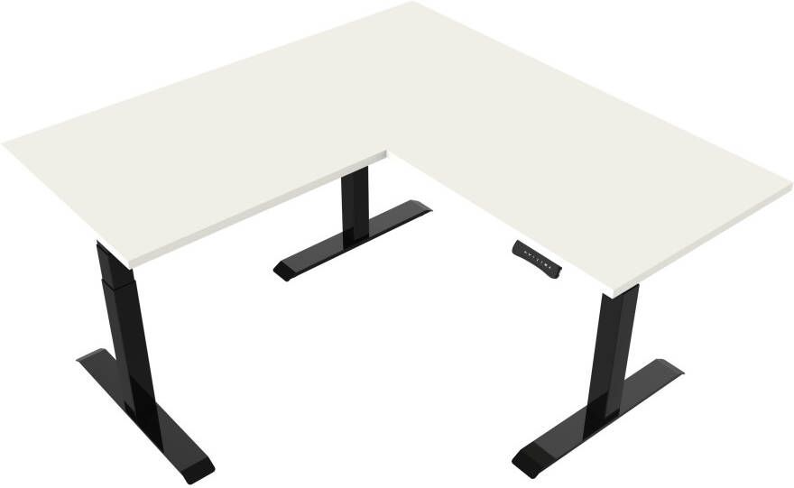 Tsherysh meubelen Elektrisch verstelbaar zit-sta bureau Tsherysh Hoek Black&White 180 x 180