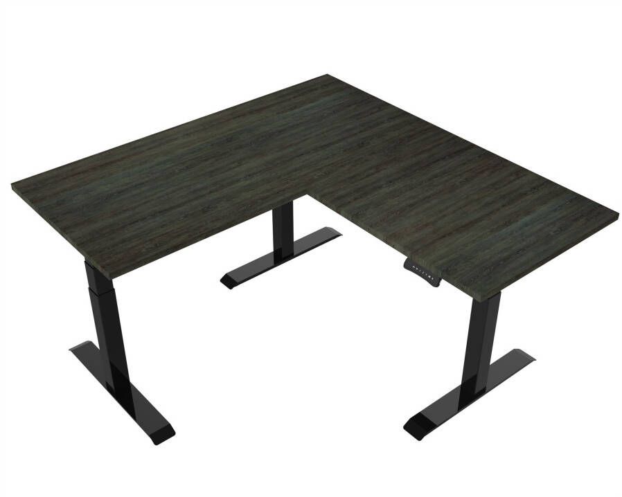 Tsherysh meubelen Elektrisch verstelbaar zit-sta bureau Tsherysh Hoek Black Logan 180 x 180