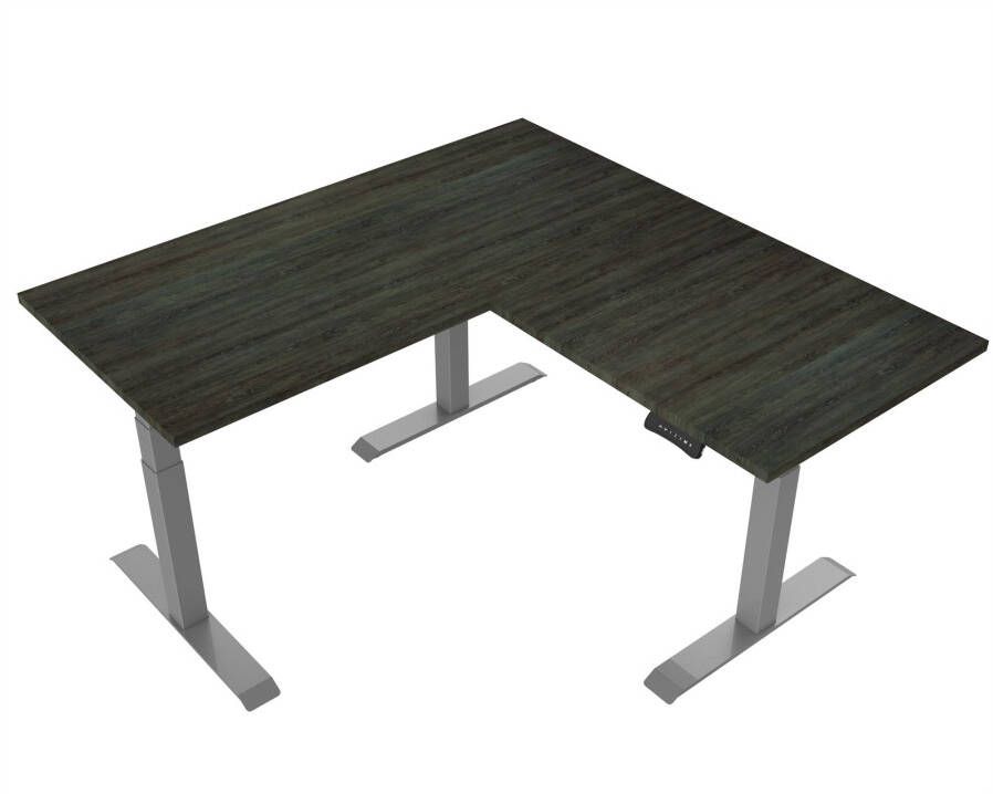 Tsherysh meubelen Elektrisch verstelbaar zit-sta bureau Tsherysh Hoek Gray Logan 180 x 180