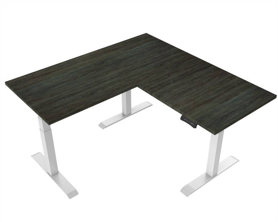 Tsherysh meubelen Elektrisch verstelbaar zit-sta bureau Tsherysh Hoek White Logan 180 x 160