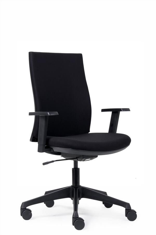 Euroseats Bureaustoel Canillo gestoffeerde rug zwart