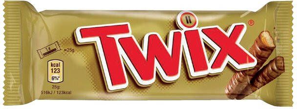 Twix repen single 50gr 25 stuks