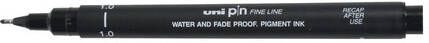 Uni-ball Fineliner Pin 1mm zwart