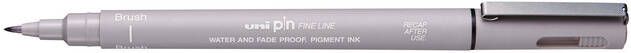Uni-ball Fineliner Pin brush lichtgrijs