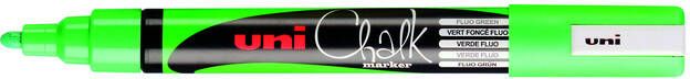 Uni-ball Krijtstift Chalk rond fluo groen
