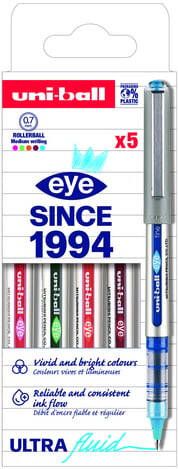 Uni-ball Rollerpen Eye UB157 medium assorti 5 stuks