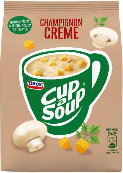 Cup A Soup Cup a Soup champignon crème met croutons voor automaten 40 porties - Foto 3