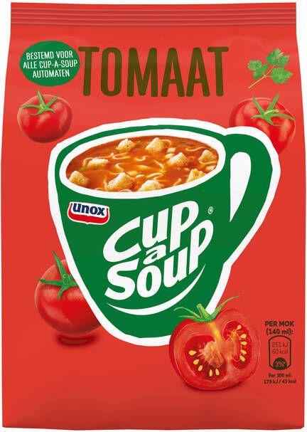 Unox Cup a soup tomaat zak tbv automaat met 40 porties soep - Foto 2