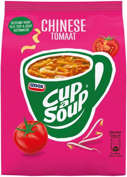 Unox Cup-a-soup tbv automaat Chinese tomaat zak met 40 porties soep