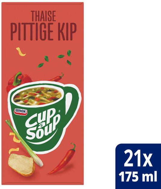 Unox Cup-a-soup Thai spicy kippensoep 21 zakjes soep