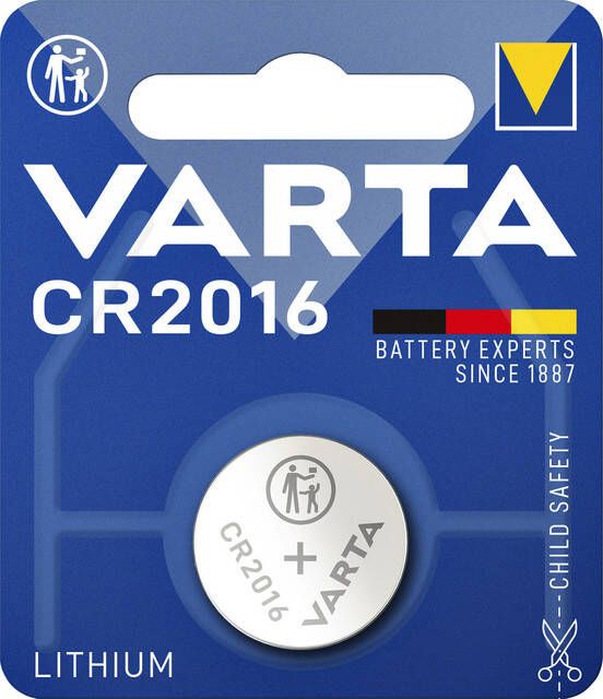 Varta Batterij knoopcel CR2016 lithium blisterÃƒÆ 1stuk