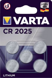 Varta Batterij knoopcel CR2025 lithium blister à 5stuk