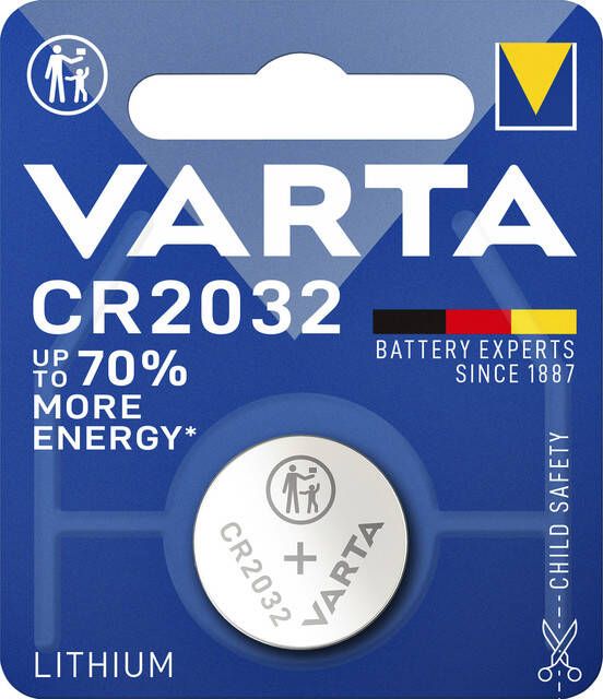 Varta Batterij knoopcel CR2032 lithium blister Ã  1stuk