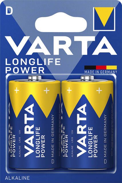 VARTA Batterij Longlife Power D blister van 2 stuks