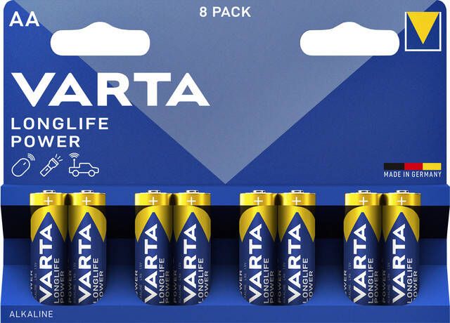 VARTA batterij Longlife Power AA blister van 8 stuks