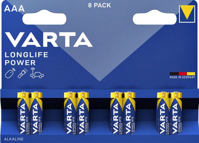 VARTA batterij Longlife Power AAA blister van 8 stuks